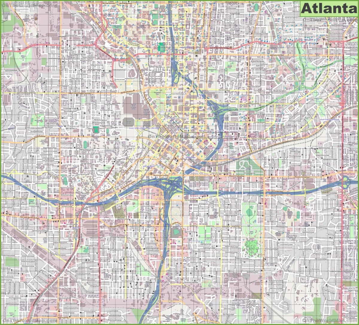 Mapa de calles de Atlanta