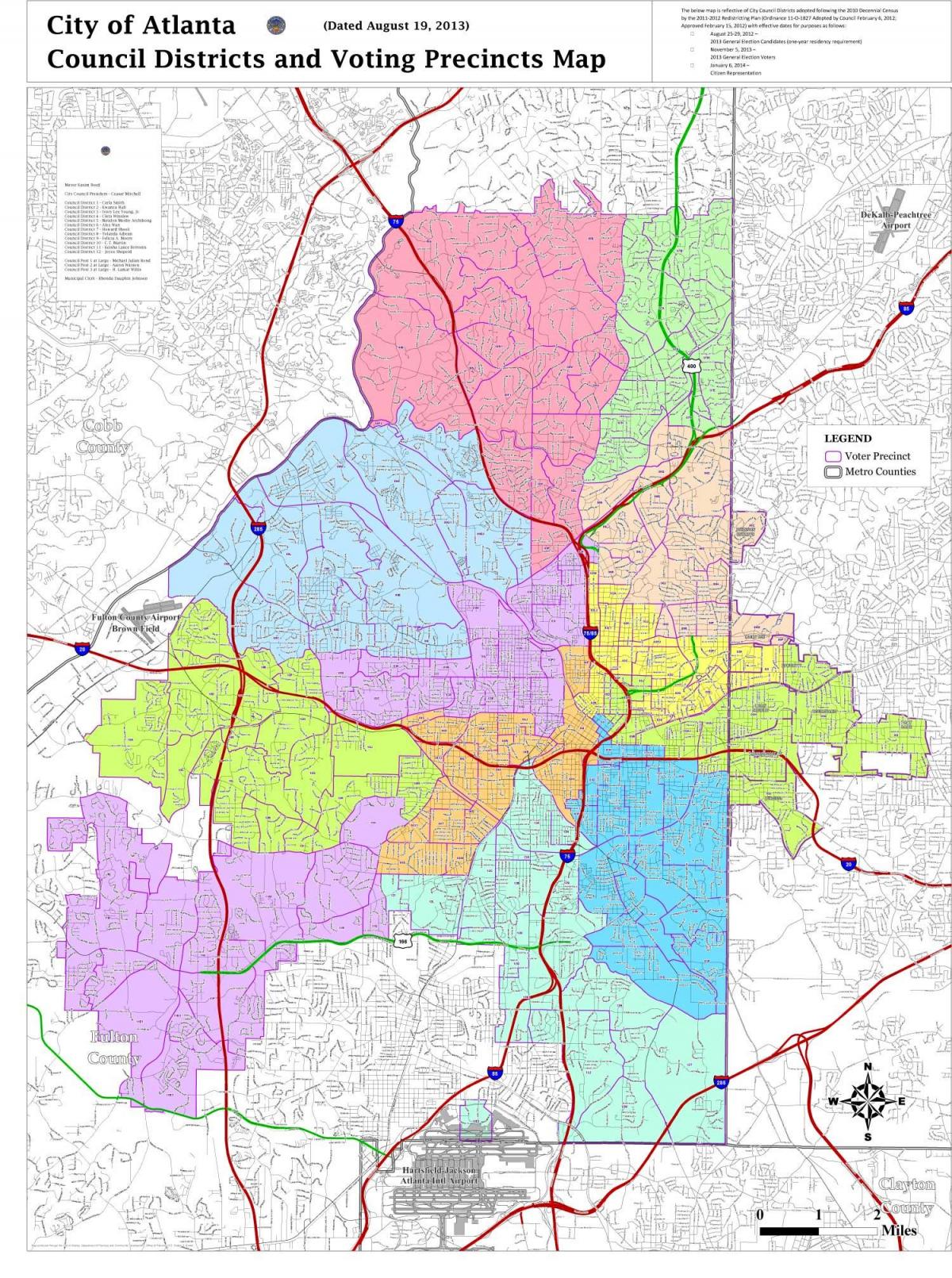 Mapa del distrito de Atlanta